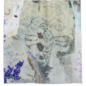 Moth Petroglyph Drei Flüsse Petroglyph Standort Duschvorhang (Vorderseite)