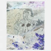 Moth Petroglyph Drei Flüsse Petroglyph Standort Fleecedecke (Vorderseite)