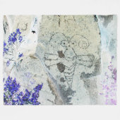 Moth Petroglyph Drei Flüsse Petroglyph Standort Fleecedecke (Vorderseite (Horizontal))