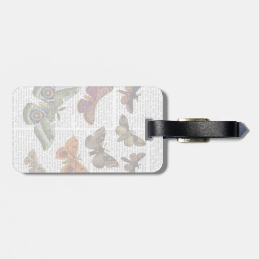 Moth Plate 3 Gepäckanhänger (Rückseite horizontal)