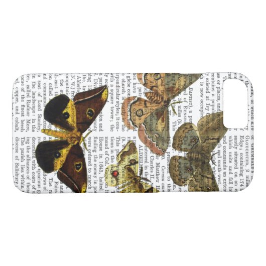 Moth Plate 4 Case-Mate iPhone Hülle (Rückseite (Horizontal))