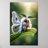 Moth Poodle Fantasy Surreal Mutted Moth Poster (Vorne)