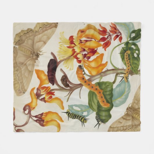 Moth Print Fleecedecke (Vorderseite (Horizontal))