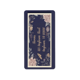 Moth, Rose & Thistle Rücksendeadressen-Aufkleber Adressaufkleber