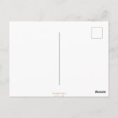 Moth, Rose & Thistle Wedding Postcard II Postkarte (Rückseite)