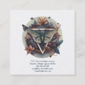 Moth Square Business Card Quadratische Visitenkarte (Rückseite)