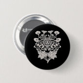Moth Talisman - Whimsigoth Screenprint Style Drawi Button (Vorne & Hinten)