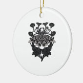 Moth Talisman - Whimsigoth Zeichnend - Weiße Versi Keramik Ornament (Links)