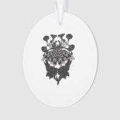 Moth Talisman - Whimsigoth Zeichnend - Weiße Versi Ornament (Vorderseite)