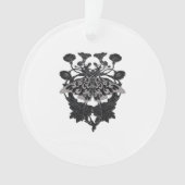 Moth Talisman - Whimsigoth Zeichnend - Weiße Versi Ornament (Vorderseite)