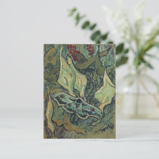 Moth Van Gogh Fine Art Postkarte (Stehend Vorderseite)