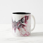 Moth Watercolor Coffee Mug Zweifarbige Tasse (VorderseiteRechts)
