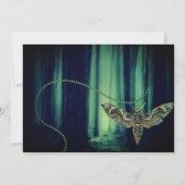 Moth Wedding Gothic Forest Einladung (Rückseite)