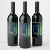 Moth Wedding Gothic Forest Weinetikett (Flaschen)