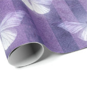 Moth white lila Striped pattern mystical Geschenkpapier (Rolleneckpunkt)