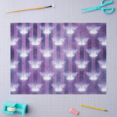 Moth white lila Striped pattern mystical Seidenpapier (Basteln)