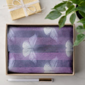 Moth white lila Striped pattern mystical Seidenpapier (Geschenk)