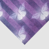 Moth white lila Striped pattern mystical Seidenpapier (Detail)