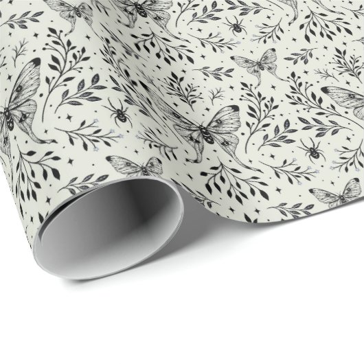 Moth Wrapping Paper Geschenkpapier (Rolleneckpunkt)