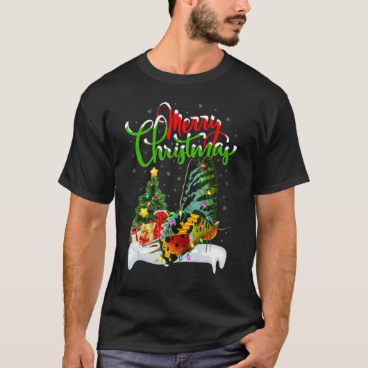 Moth Xmas Decorations Santa Moth Christmas T-Shirt (Vorderseite)