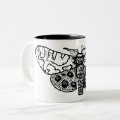 Moth Zweifarbige Tasse (Vorderseite Links)