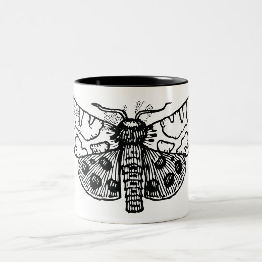 Moth Zweifarbige Tasse (Mittel)