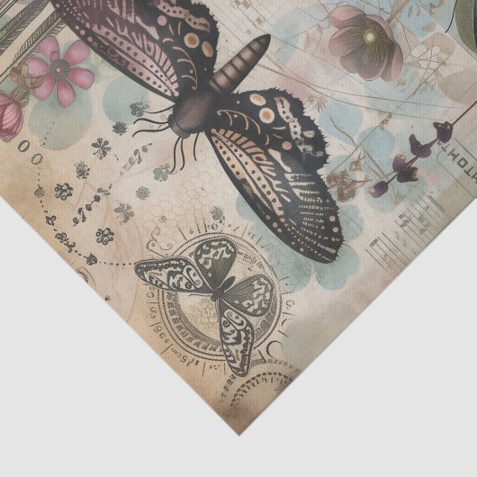 MOTHEK UND SCHALTFLÄDEN - DEKOUPAGE-GEWEBEPAPIER SEIDENPAPIER (Ausschnitt)