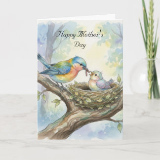 Mother and Baby Bird Mother's Day Card Karte