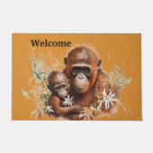 Mother and baby Chimp Fußmatte (Vorderseite)