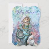 Mother and Baby Mermaid Baby Shower Einladungen (Vorderseite)