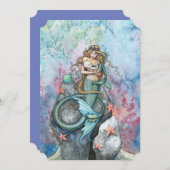 Mother and Baby Mermaid Baby Shower Einladungen (Vorne/Hinten)