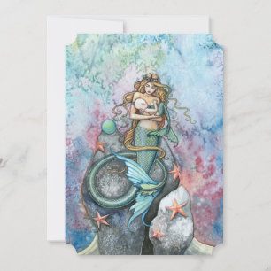 Mother and Baby Mermaid Baby Shower Einladungen