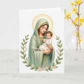 Mother And Child Blessing Card Karte (Gelbe Blume)