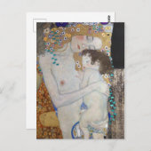 Mother and Child by Gustav Klimt Postkarte (Vorne/Hinten)