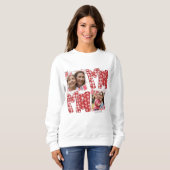 Mother and Child Photo Valentine Red Plaid Hearts Sweatshirt (Vorne ganz)