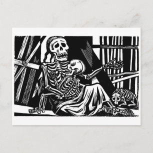 "Mother and Child Skeletons" von Leopoldo Mendez Postkarte