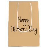 Mother and Daughter Walking the Beach Mittlere Geschenktüte (Rückseite)