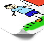 Mother and Son Custom Family Characters Art Poster (Ecke)