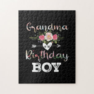 Mother Art Grandma Of A Birthday Boy Birthday Puzzle