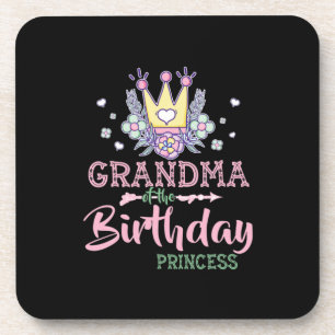 Mother Art Grandma Of The Birthday Princess Xmas Getränkeuntersetzer