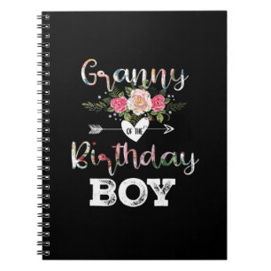Mother Art   Granny Of A Birthday Boy Birthday Notizblock