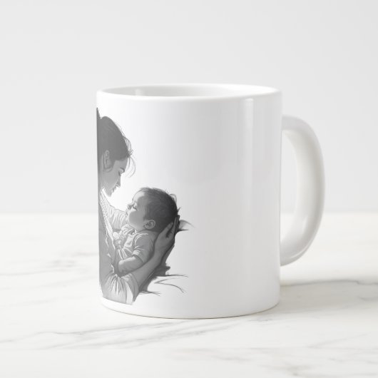 Mother & Baby artwork Jumbo-Tasse (Vorderseite Rechts)
