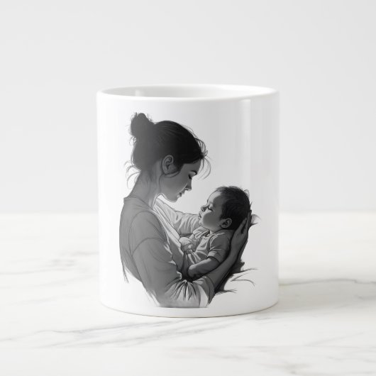 Mother & Baby artwork Jumbo-Tasse (Vorderseite)