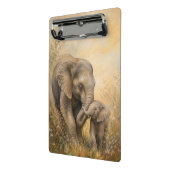 Mother & Baby Elephant Klemmbrett | (Gewinkelt2)