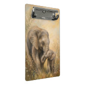 Mother & Baby Elephant Klemmbrett | (Schrägansicht)