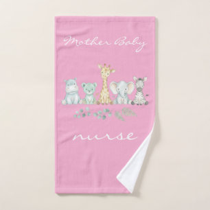 Mother Baby Nurse Safari Dschungel Tier Kinderzimm Handtuch