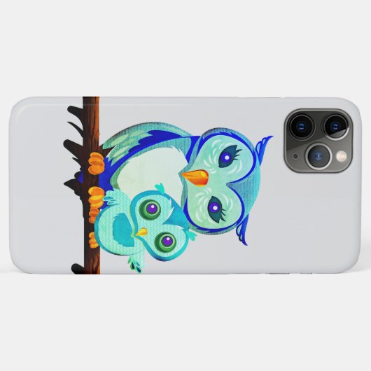 Mother & Baby Owl Case-Mate iPhone Case (Rückseite (Horizontal))