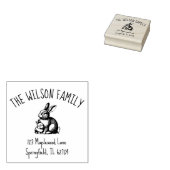 Mother & Baby Rabbit Family Return Address Stamp Gummistempel (Stempel)