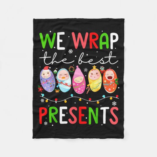 Mother Baby Unit Christmas Labor And Delivery Nurs Fleecedecke (Vorderseite)