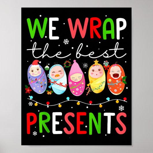Mother Baby Unit Christmas Labor And Delivery Nurs Poster (Vorne)